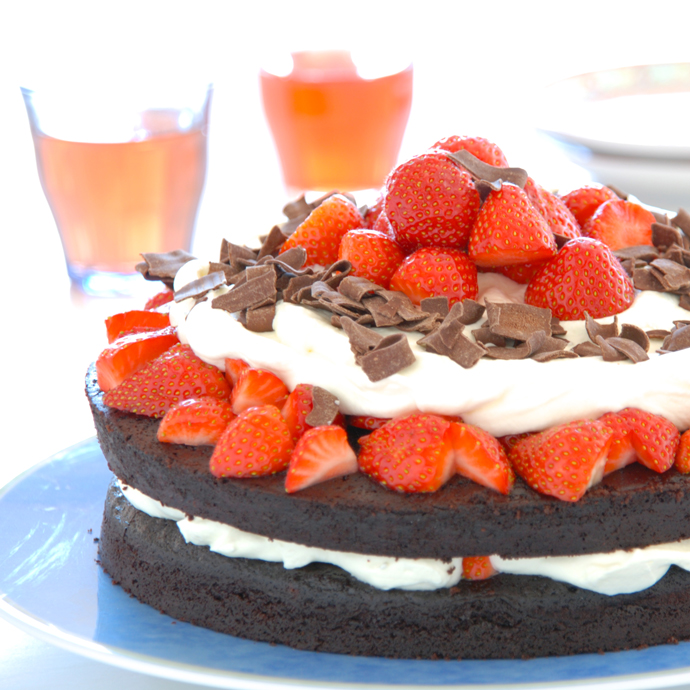 Chocolate Cake with Strawberries For My Brother's 27th Birthday - The ...