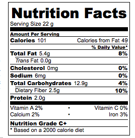 Garam Masala Popcorn Nutrition Facts