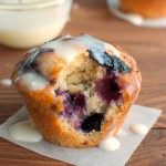 Best Blueberry Muffins Ever: Double Blueberry Muffins with a Sweet Sour Cream Drizzle