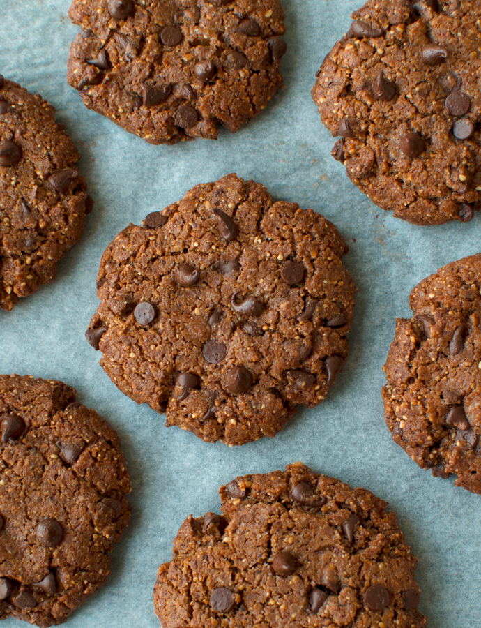 Flourless Chocolate Chip Cookies with Almond Butter