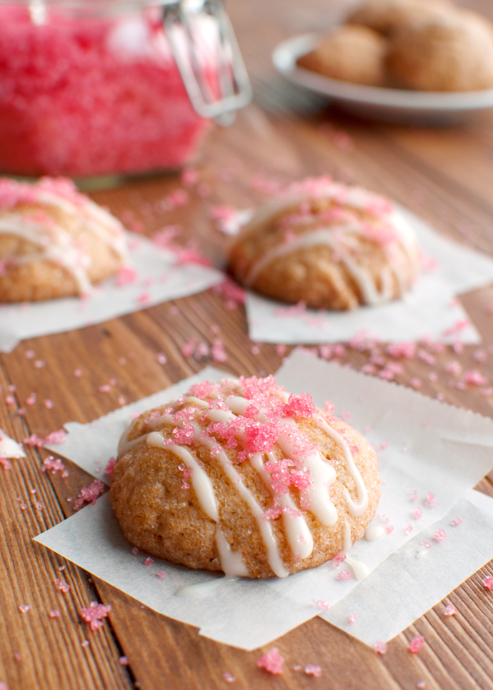 Raspberry Jam Cookies with Homemade Raspberry Sugar