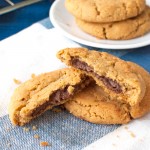 Nutella Stuffed Peanut Butter Cookies Featured