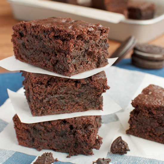Fudgy Oreo Brownies - The Tough Cookie