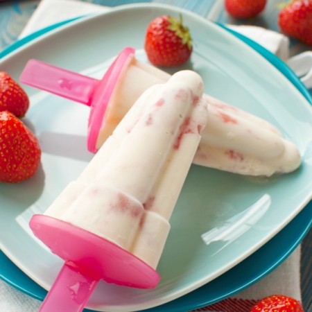 Strawberry Balsamic Popsicles