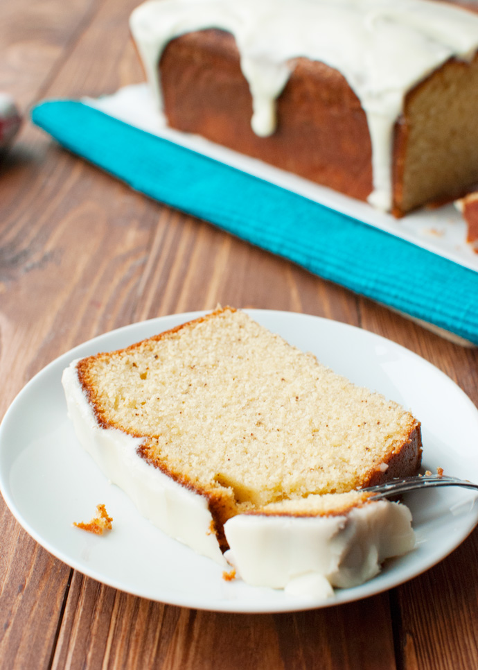 Double Brown Butter Cake with a Sweet Vanilla Glaze