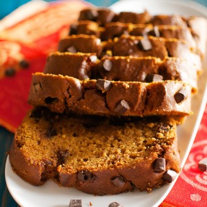 Pumpkin Bread with Chocolate Chips Featured