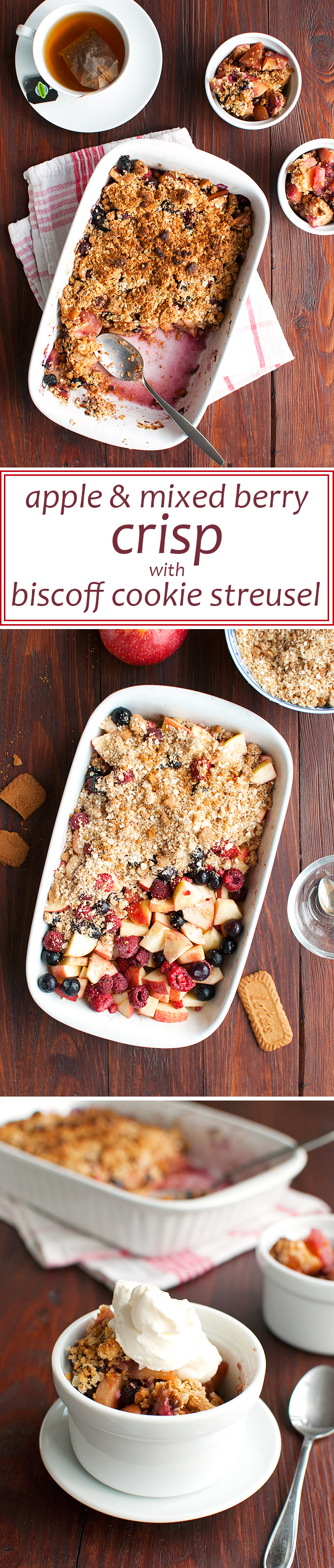 The Tough Cookie | Apple and Mixed Berry Crumble with Biscoff Cookies | thetoughcookie.com