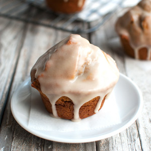 The Tough Cookie | Whole Wheat Pumpkin Muffins with Maple Glaze | thetoughcookie.com