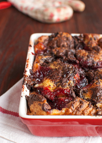 The Tough Cookie | Brioche Bread Pudding with Dark Chocolate and Red Fruit | thetoughcookie.com