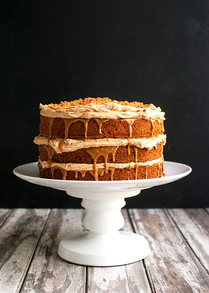 The Tough Cookie | Triple Biscoff Carrot Cake - Carrot Cake Studded with Pecans and Filled with Biscoff Frosting and Cookie Butter | thetoughcookie.com