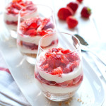 No-Bake Vanilla Strawberry Cheesecakes