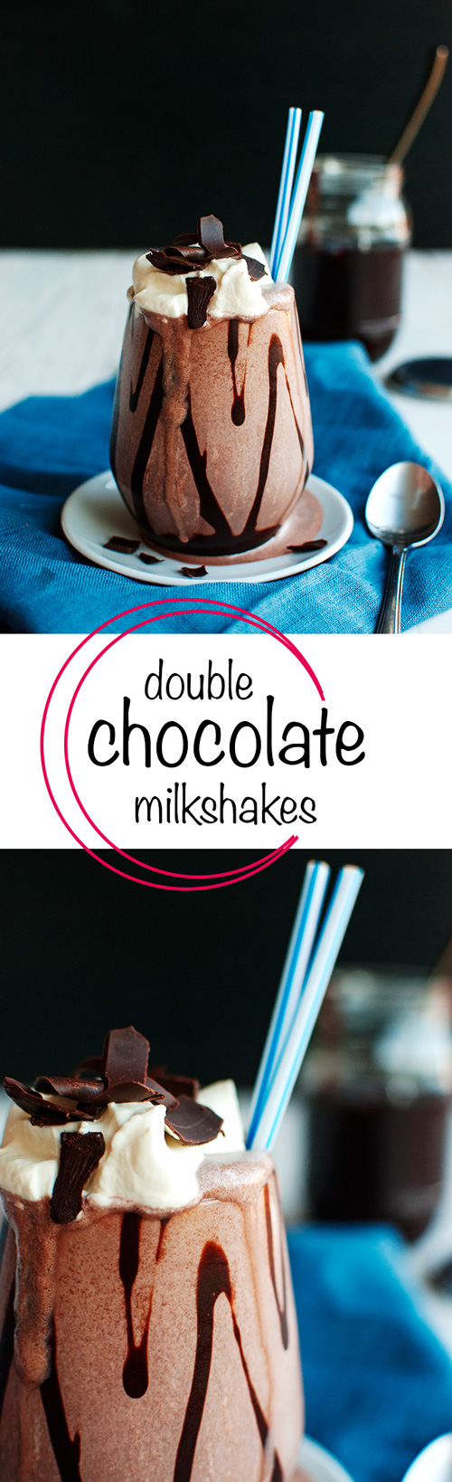 Double Chocolate Milkshakes - So good! | thetoughcookie.com