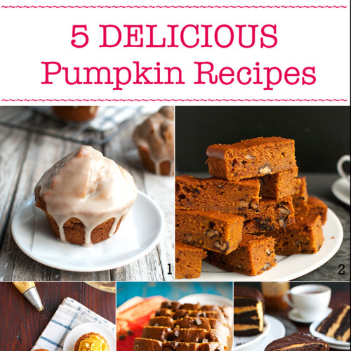 Five Delicious Pumpkin Recipes - my best pumpkin recipes. Perfect fall baking! | thetoughcookie.com
