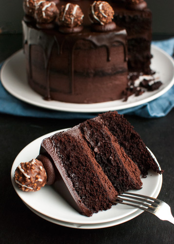 Triple Dark Chocolate Cake - The Tough Cookie