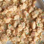 Momofuku Birthday Cake Crumbs - This post is all about those delicious, crunchy crumbs. Perfect as a topping, but also delicious in between cake layers! | thetoughcookie.com