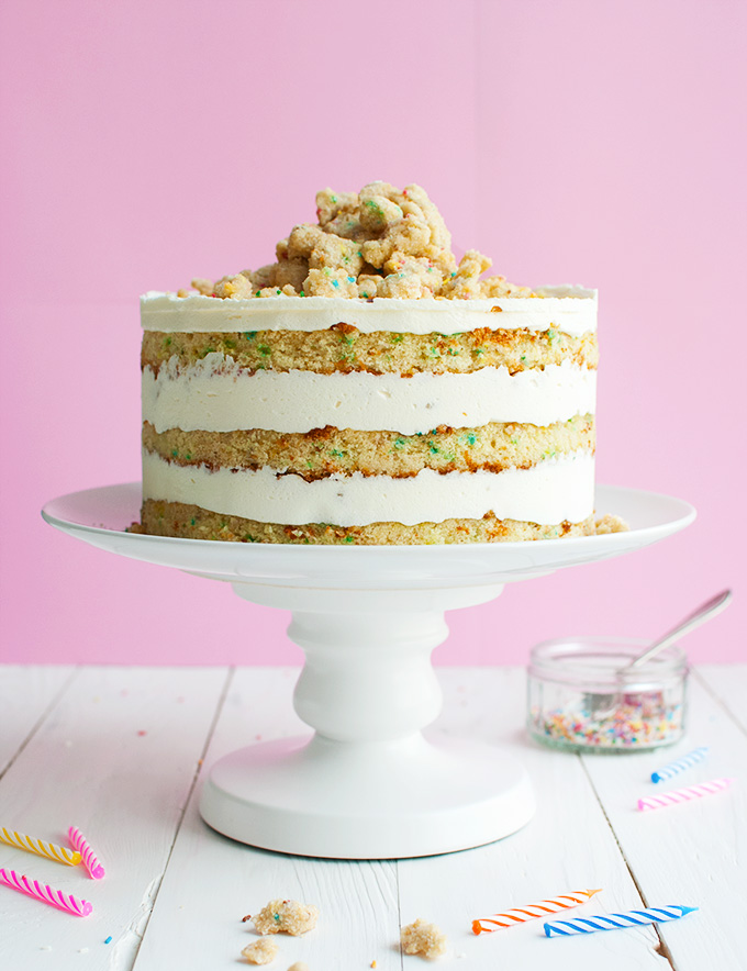 Momofuku Birthday Cake - I adapted the original recipe for Momofuku Milk Bar's famous Birthday Cake to make it a little bigger. Because bigger is better when it comes to cake! | thetoughcookie.com