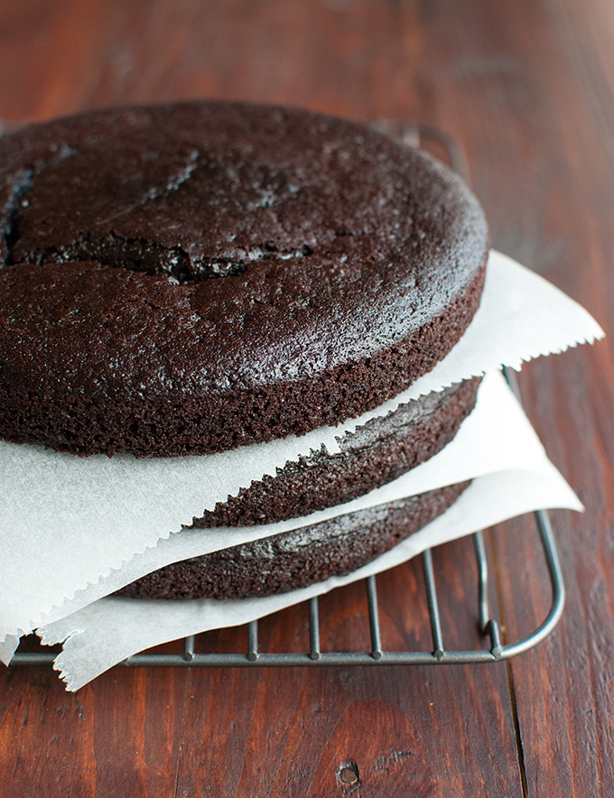Recipe for 3 Chocolate Espresso Cake Layers - pakced with flavor! | thetoughcookie.com
